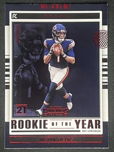 Justin Fields 2021 Panini Contenders Red ROY Contender Insert Rookie RC | Bears - Imagen 1 de 2