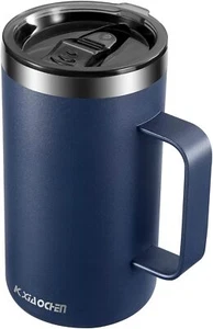 Coffee Mug Lid Stainless Steel Cup Double Wall Vacuum Premium Thermal Travel - Picture 1 of 6