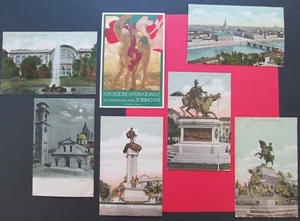 1911 TURIN Italy Postcards (7)  Incl. Famous Torino Exposition Art Nouveau Image - Picture 1 of 3