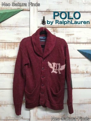 Cárdigan POLO by Ralph Lauren 100% Lino S Auténtico Burdeos de JP Hombres Foto 1 de 4