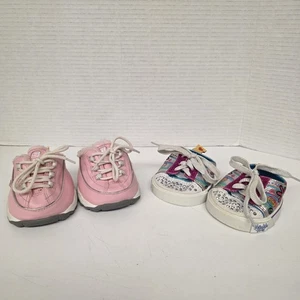 Build A Bear 2er Set Sneaker Skechers Rosa Glitzer Sparkle Floral Twinkle Toes - Bild 1 von 9
