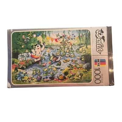 HEYE Frogs Jigsaw Puzzle 1000p Waldo Summer Festival Hans Wilhelm 1985 New 8755 - Image 1 of 4
