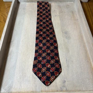 Tommy Hilfiger Adult Tie Red Golfer Golf 100% Italian Silk Made in USA Men's - Picture 1 of 8