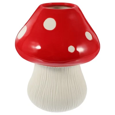  Pilzförmige Blumenanordnung Vase Desktop Keramik Blumen Vase - Bild 1 von 4