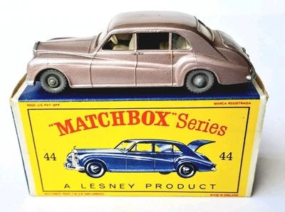 MATCHBOX LESNEY VINTAGE 44b ROLLS ROYCE PHANTOM V, ROSA, RARO GPW, MUY NUEVO/EN CAJA Foto 1 de 4