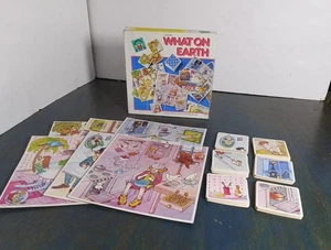 RARE Vintage 1987 Discovery Toys WHAT ON EARTH Mixed-Up Memory Matching Game - Picture 1 of 14