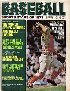 Béisbol 1971 estrellas deportivas de la revista 1971 Johnny Bench, Cincinnati Reds en muy buena condición - Imagen 1 de 1