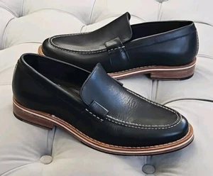 Helm The Wilson Mocasines de Cuero Negro Zapatos sin Cordones para Hombres 9M Nuevos Sin Caja $245 - Imagen 1 de 16