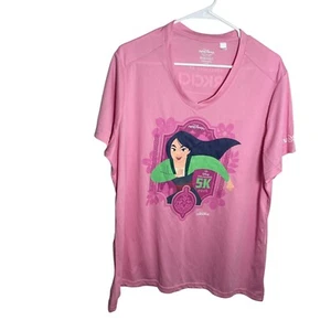 RunDisney Princess Mulan 5K Camicia Donna 2XL Rosa Manica Corta 2025 - Foto 1 di 7