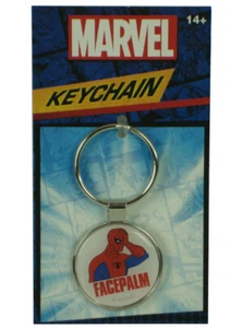 Marvel Spider-Man Meme Facepalm Keychain Key Ring Brand New - Picture 1 of 2