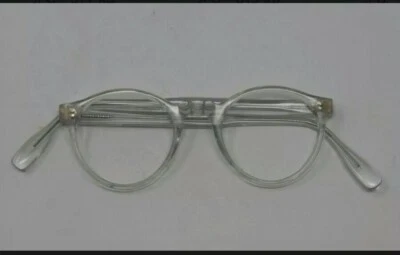 Anteojos vintage redondos Panto 1950 Francia francesa lunetas transparentes 12 Foto 1 de 4
