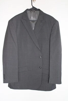 CHARCOAL GRAY CLAIBORNE 100% WOOL SPORT COAT sz 52R suit jacket 52 REGULAR - Image 1 of 4