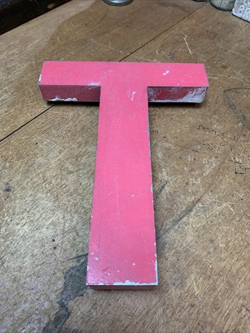 Metal  Letter T Vintage 8” X 6 “approx  Reclaimed Cover