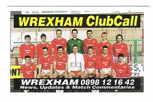 Scheda Lista Fixture Calcio ClubCall Club Call Stagione 1992-1993 - Wrexham - Foto 1 di 2