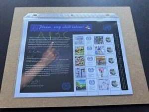 UN Personalized Stamp MNH Full Sheet (2010-5) Stop Child labor Sheet 10 - Picture 1 of 1
