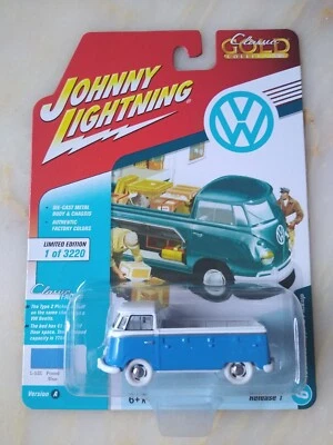 Johnny Lightning JLCG013 Classic Gold Ver A 1965 VW Type 2 Pickup WHITE CHASE - Image 1 of 2