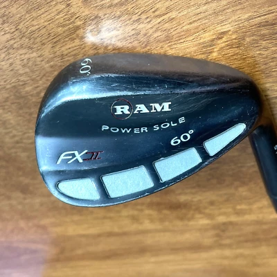 RAM FX Power Sole Black 60* Wedge Golf Iron Stainless Steel Shaft 35.5" - Image 1 of 4