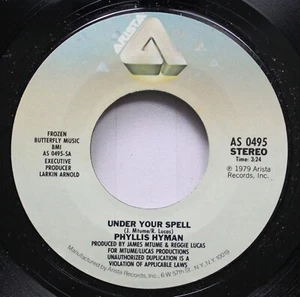 Soul Unplayed 45 Phyllis Hyman - Under Your Spell / Complete Me On Arista Record - Picture 1 of 2