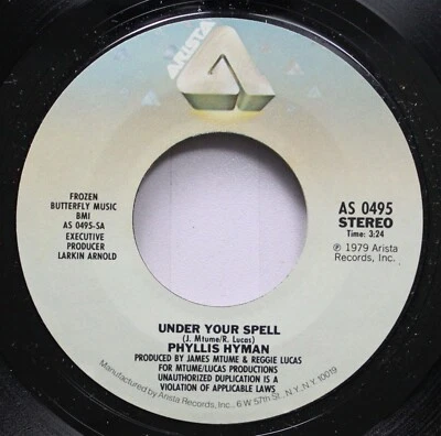 Soul Unplayed 45 Phyllis Hyman - Under Your Spell / Complete Me On Arista Record - Image 1 of 2