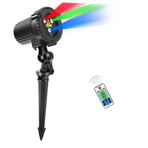 Christmas Laser Lights, Outdoor Garden Laser Lights Projector with Moving RGB - Picture 1 of 7