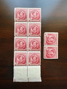 US 1940 #885 Block of 8 & Pair James A. Whistler 2c MNH - Picture 1 of 2