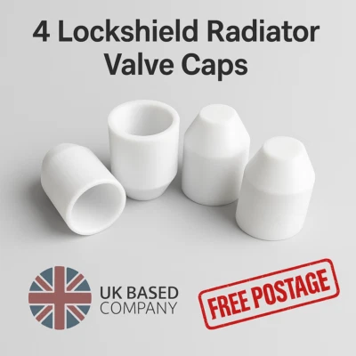 4 Lockshield Radiator Valve Caps Covers - Durable PetG Material - Free Shipping - Image 1 of 4