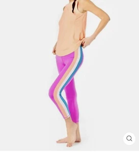 Lilly Pulitzer Luxletic Weekender High Rise Legging Amethyst Seitenstreifen S NEU - Bild 1 von 11