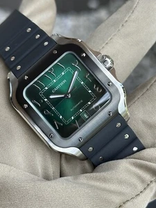 Cartier Santos Arabic Green Dial Large WSSA0055 2025 limited Middle East - Picture 1 of 7