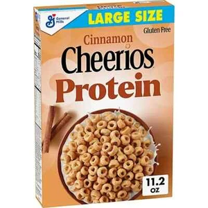 Large Size Cinnamon Cheerios PROTEIN Gluten Free Cereal Box 11.2oz - Picture 1 of 5