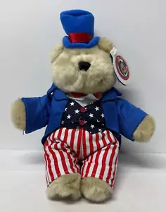 Orso bearista patriottico Starbucks 2002 - bandiera USA - zio Sam - 4 luglio con etichette - Foto 1 di 3