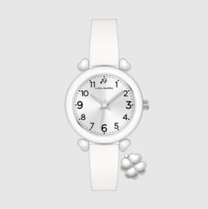 Orologio Luca Barra Donna Cinturino Silicone Bianco Quadrante Argento _BW394 - Foto 1 di 2