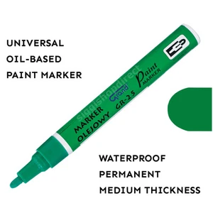 Marcador de pintura verde pluma impermeable a base de aceite vidrio de madera neumático plástico goma - Imagen 1 de 6