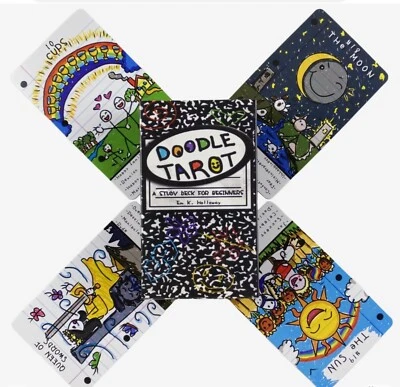 Doodle Tarot Cards A 78 Study Deck For Beginners Deck Oracle English Divination