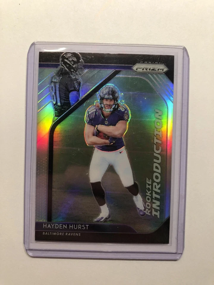 2018 Panini Prizm Football Hayden Hurst Silver Rookie Introduction RI-8 Ravens - Image 1 of 1