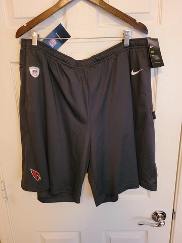 NWT Arizona Cardinals NFL Gray Nike Dri Fit Athletic Shorts Mens 3XL NEW Cover