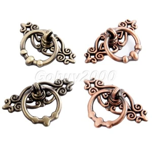 Vintage Kitchen Cabinet Handles Pulls Ring Door Antique Drawer Knobs 2pcs/Set - Picture 1 of 10