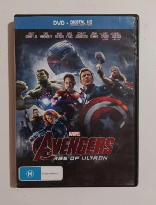 Avengers Age Of Ultron DVD Region 4 GC Disney Marvel MCU Free Postage - image 1 of 4