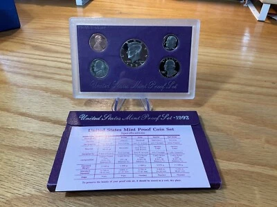 1992 Clad Proof Set U.S. Mint Original Government Packaging OGP COA - Image 1 of 3
