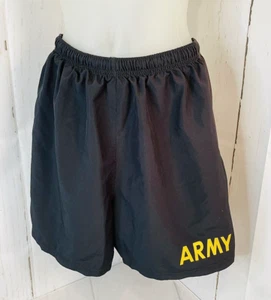 Bold Black Army Military Running Shorts Women's Small Yellow Army Logo 1318E - Bild 1 von 12