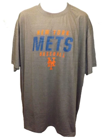 New York Mets Mens Sizes 3XL-4XL-5XL-Tall Majestic Gray Shirt $32 Cover