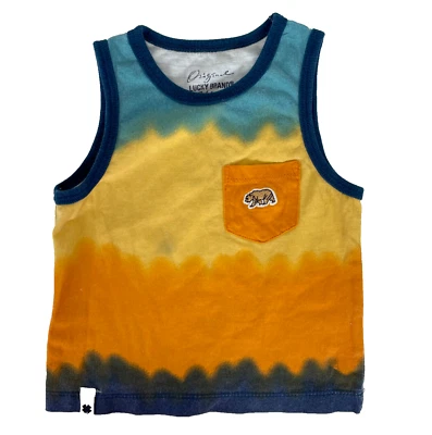 Lucky Brand TieDye лето Baby футболка Майка пляж серфинг океан California медведь - Изображение 1 из 4