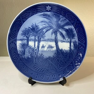 Royal Copenhagen Denmark Plate 1972 In the Desert Camel Palm Trees Sand Dunes - Picture 1 of 4