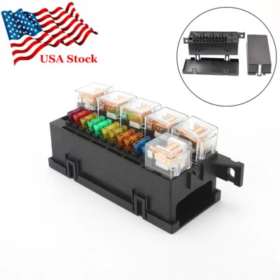 Car Electric Relay & Fuse Box 11 Fuses & 6 Relays 12V 80A for Marine Boat Truck - Image 1 of 4