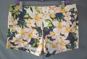 J. Crew Womens Floral Mid-Rise Stretch Chino Shorts Size 12 - Picture 1 of 8