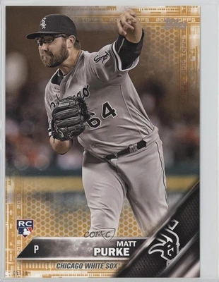 2016 Topps Update Topps.com Online Exclusive 5x7 Gold /10 Matt Purke Rookie RC - Image 1 of 2