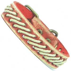 Armband Kunstleder Herren Damen Vintage Surferarmband orange Bikerarmband - Bild 1 von 8