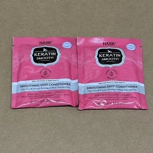Hask KERATIN PROTEIN Smoothing Deep Conditioner- Lot of 2 Pks: 1.75 oz each. NEW - Picture 1 of 2