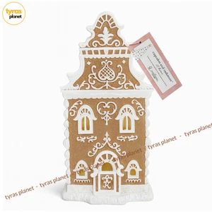 Weihnachtslicht Tan Braun Viktorianisch 14" LED Handbemaltes Lebkuchenhaus NEU - Bild 1 von 14