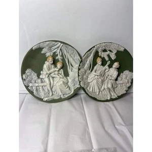 UCAGCO 9.5" Ceramic Rococo Plates - Set of 2 - Picture 1 of 10