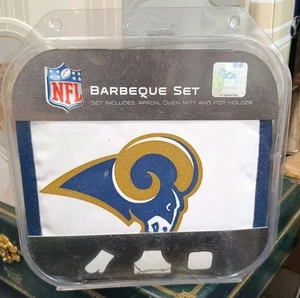 NFL 3-teiliges Heckklappengrillset (Schürze, Ofenhandschuh, Topflappen) - St. Louis Rams - Bild 1 von 1